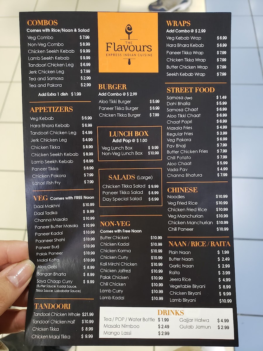 Menu The Flavours Express Indian Cuisine Albion-1